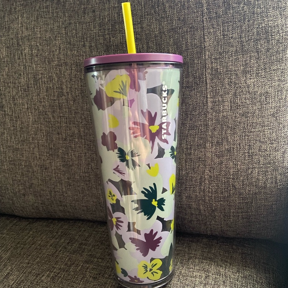Starbucks floral purple tumbler